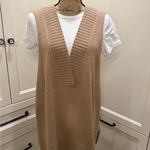 Free People Tan Knit Sweater Vest